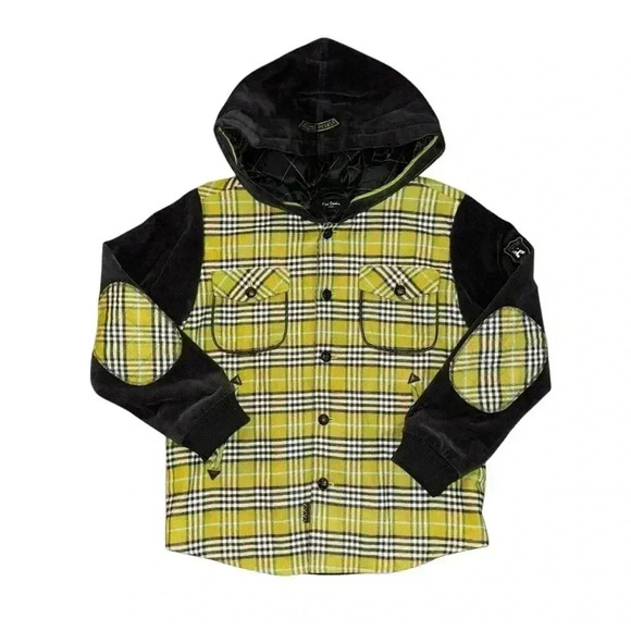 Boys Pierre Cardin Jacket, Size 130 cm/8 us, plaid Flannel green classy preppy - Picture 1 of 8